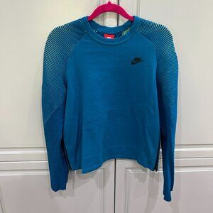 Nike Sportswear Tech Fleece Crew Sweatshirt Teal & Volt Sz M